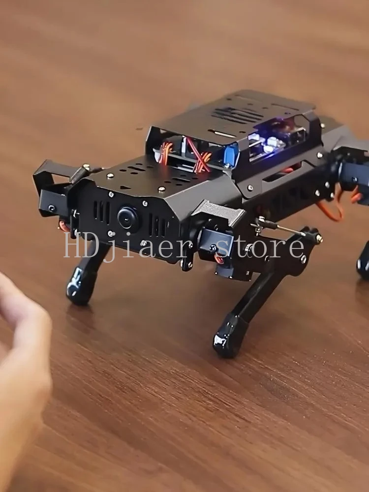 

PuppyPi Metal Quadruped Robotic Dog – ROS Bionic 4-Legged Robot Kit with AI Visual Recognition for Raspberry Pi