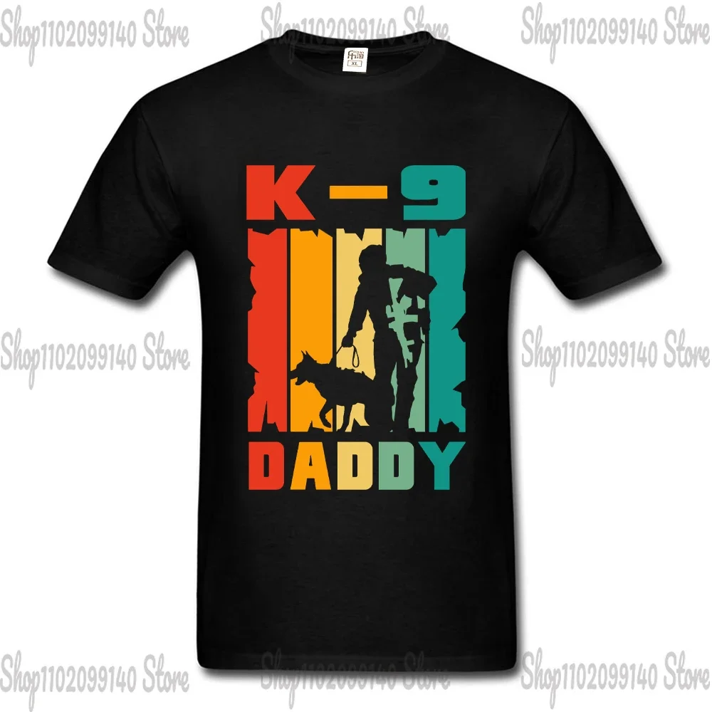 メンズクルーネックTシャツ、マリノアトップス、k9 daddyチームユニット、XS-4XL