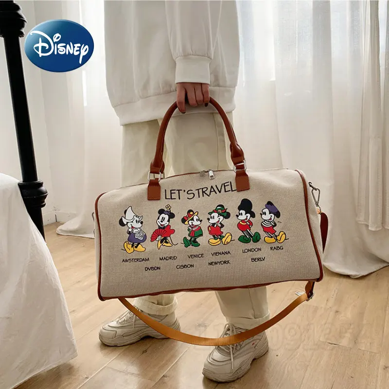 Disney Mickey\'s New Diaper Bag Handbag Cartoon Cute Baby Diaper Bag Luxury Brand Baby Bag Multifunctional Travel Handbag