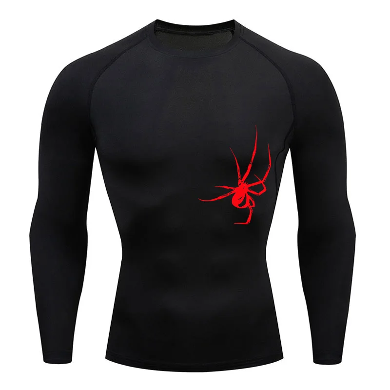 Men\'s Sun Protection Long Sleeve Shirt Compression Sports Top Quick drying White Rashgarda MMA Bodybuilding T-Shirt Short sleeve