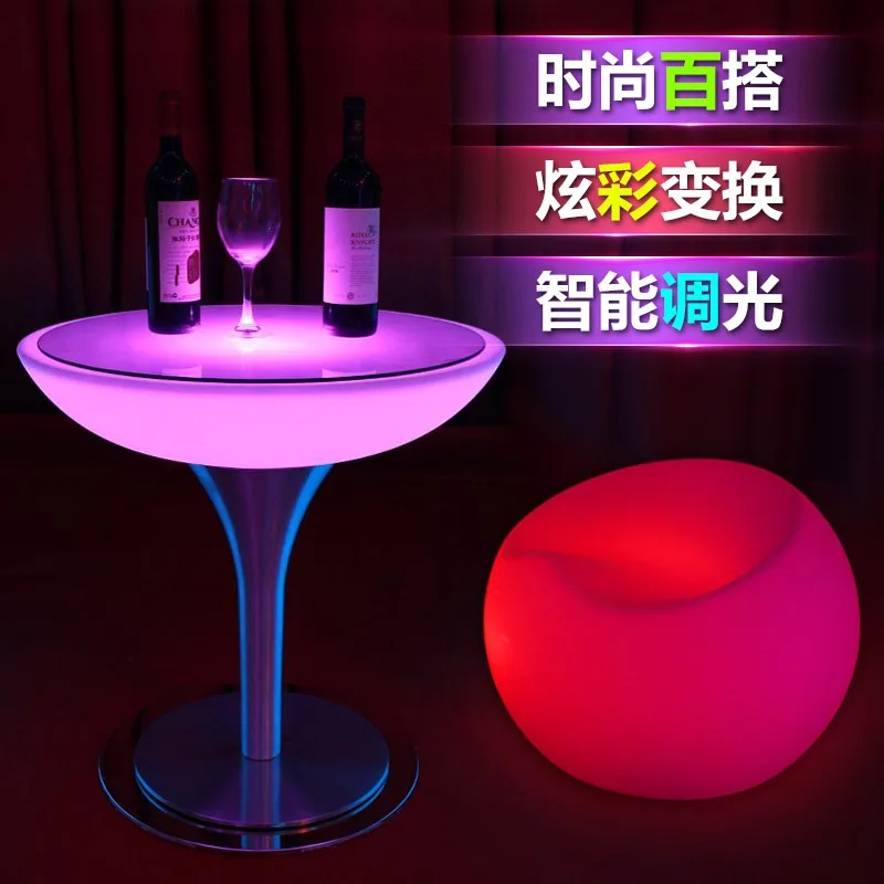 LED Luminous Creative High Foot Tables, Chairs, Bars, Round Tables, Stools, High Benches, Outdoor Furniture, Backchairs