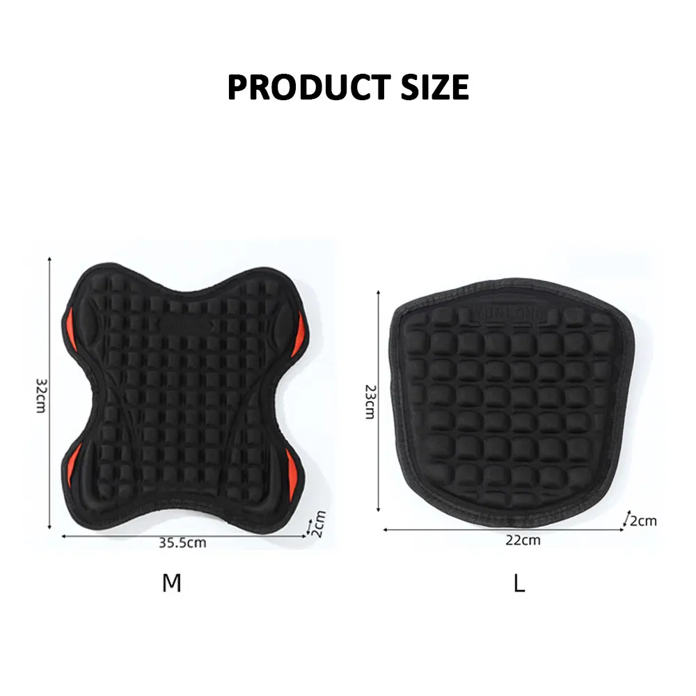 Universal Gel Motorcycle Seat Cushion Comfort Ventilation Shock Absorption Comfortab Heat Butt Protective Highly Resilient