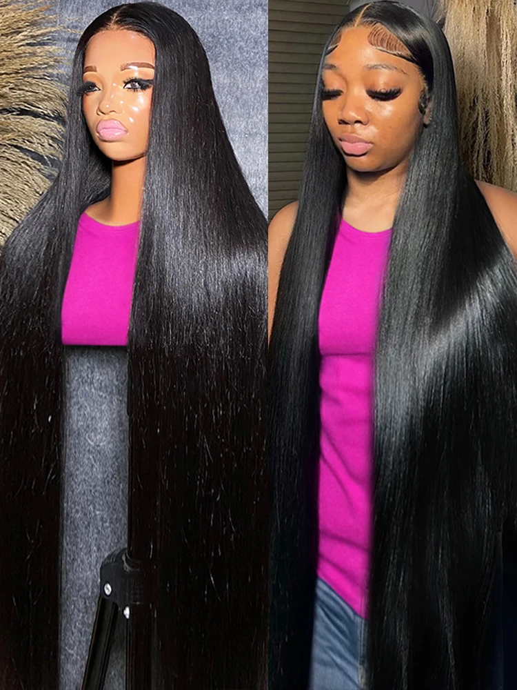 

Bone Straight Human Hair Wigs 13X6 Hd Lace Frontal Wig 30 40 Inch Pre Plucked Virgin Vietnamese Raw 13X4 Lace Front Wigs For Black Women