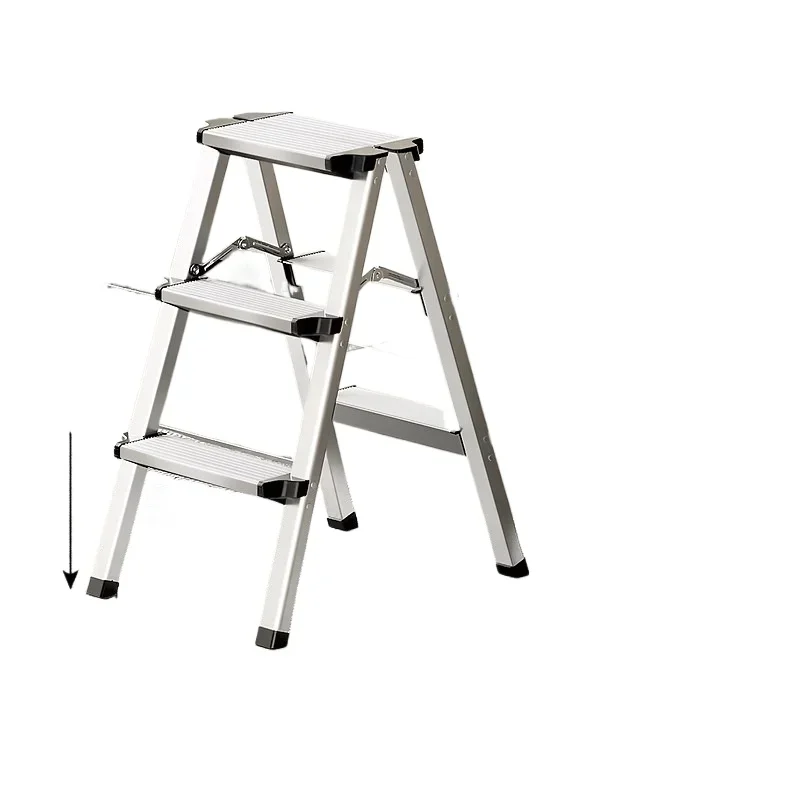 Household folding telescopic multi-functional thickened dual-purpose aluminum alloy indoor small ladder stool