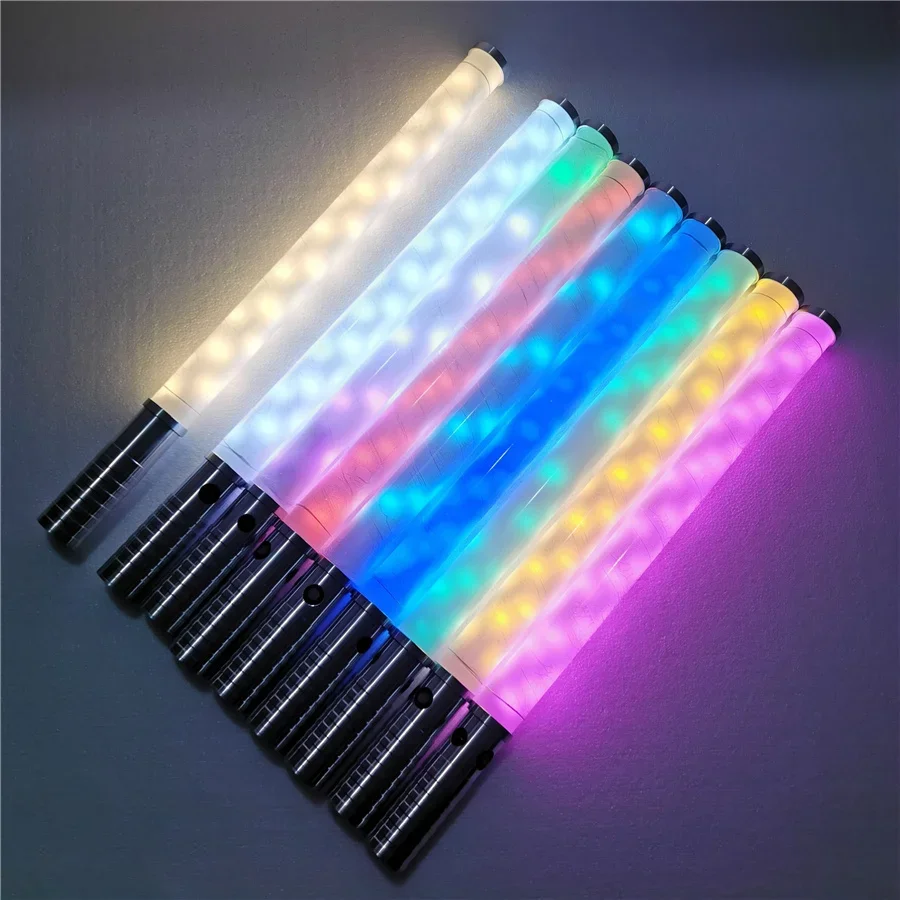 

60cm Rechargeable RGB LED Strobe Baton Nightclub Bar Dance Wands Aluminum Alloy Handheld Flashing Sticks For party Decor