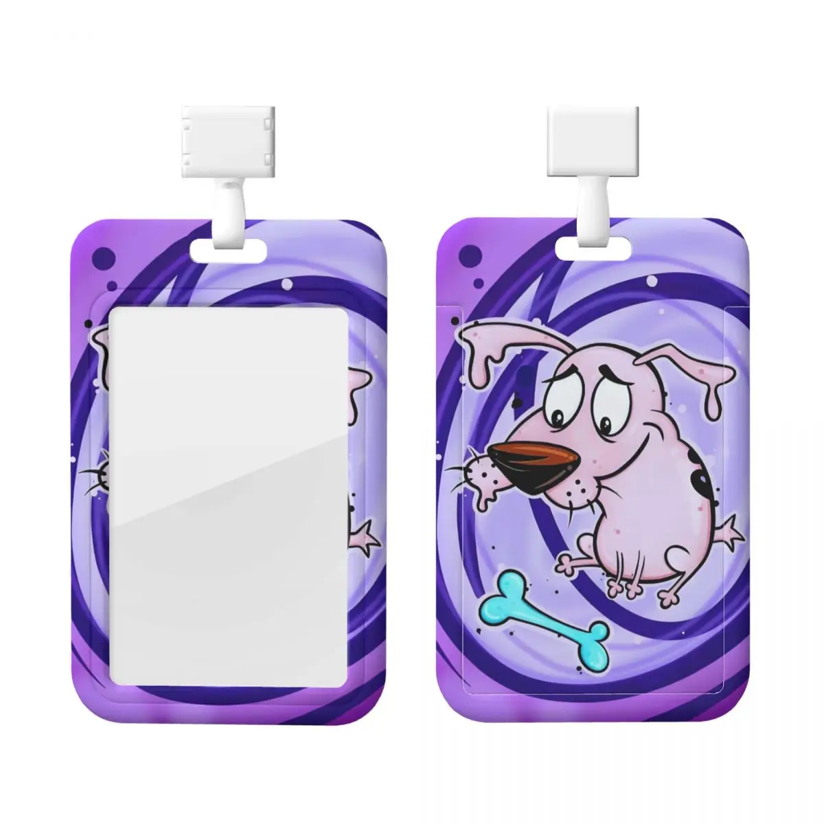 

Custom C-Courage The Cowardly Dog Credit Card Holders Neck Strap Lanyard ID Badge Card Holder For Hospitals Engineers Card