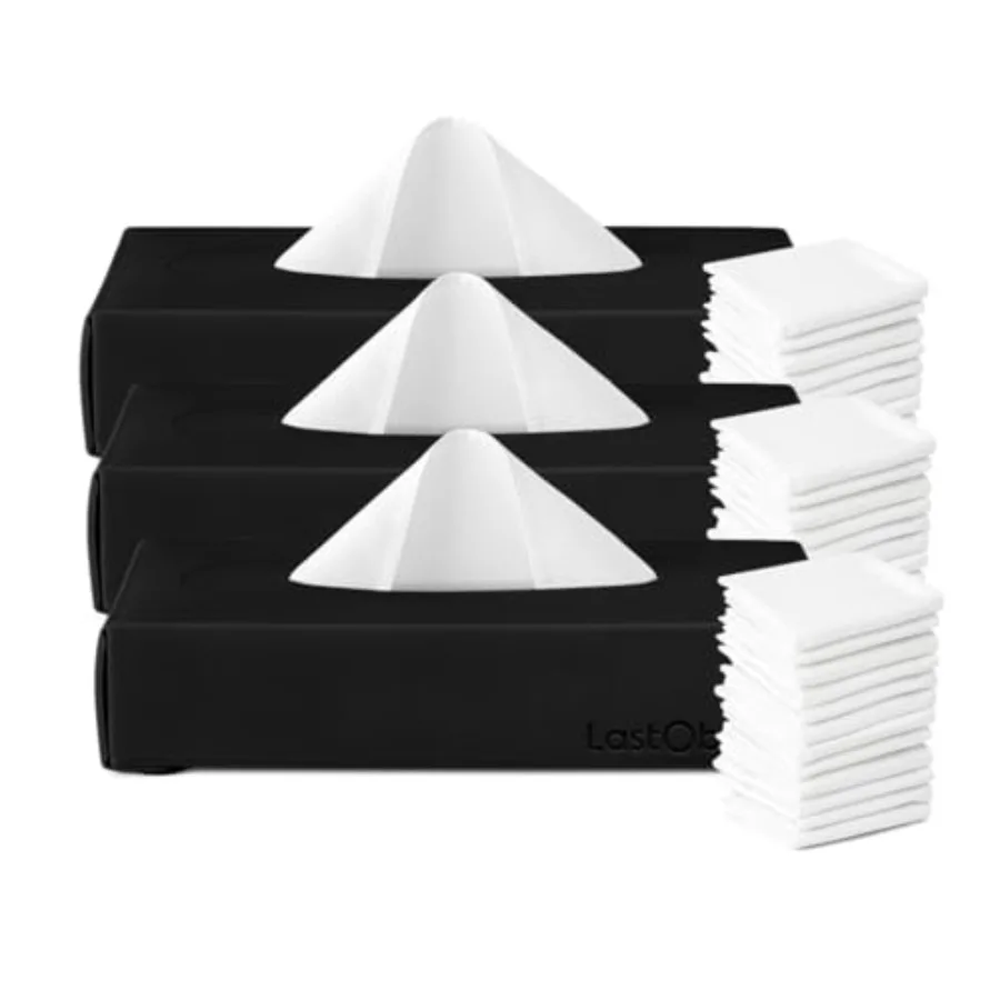 

ЛастТисьюс ® Многоразовые хлопковые салфетки для лица и носовые платки для мужчин и женщин, моющиеся, экологичные, с футляром для хранения