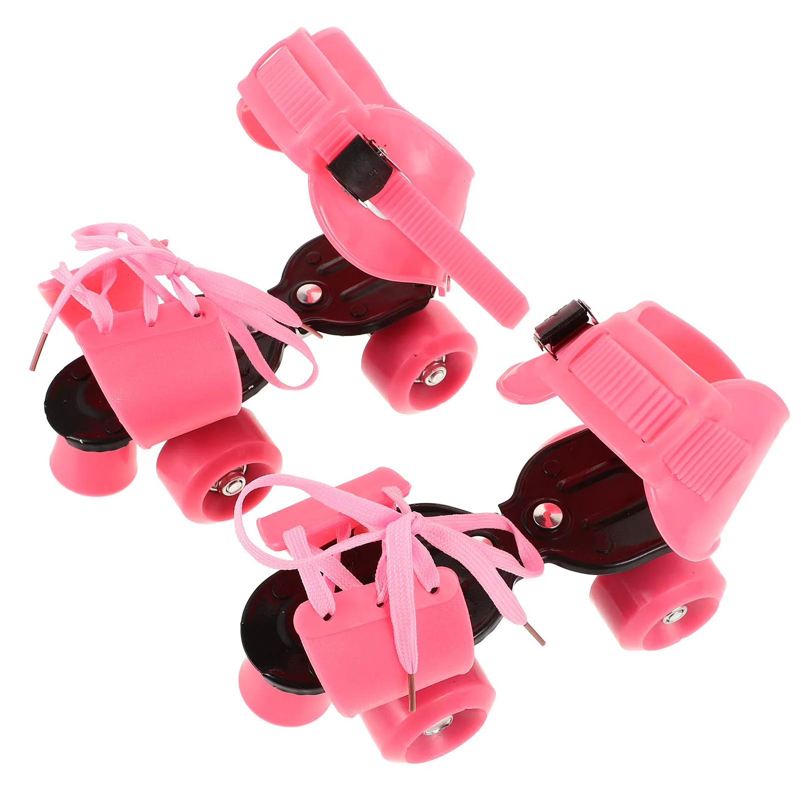 

Adjustable Roller Skates Iron Frame Stable Four Wheel Shoes for Beginner Outdoor Activity Fitness