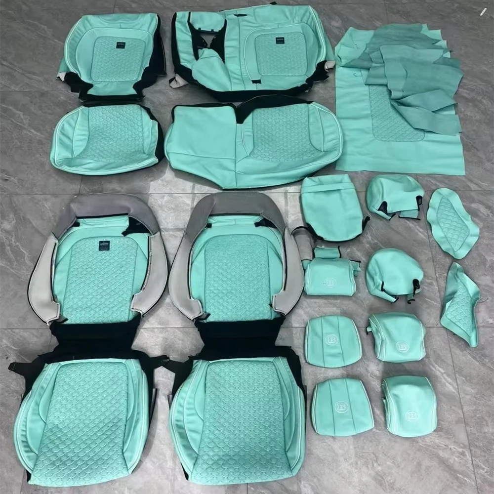 غطاء مقعد السيارة الفاخر بسعر الجملة من المصنع باستخدام نمط مخصص من جلد البقر/الجلد الأصلي/المايكروفايبر لفئة G W463 W464 #4