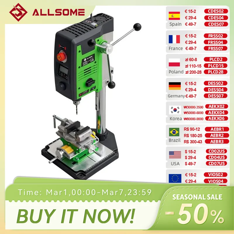 Perceuse de table ALLSOME BG-518801 avec étau de table composé