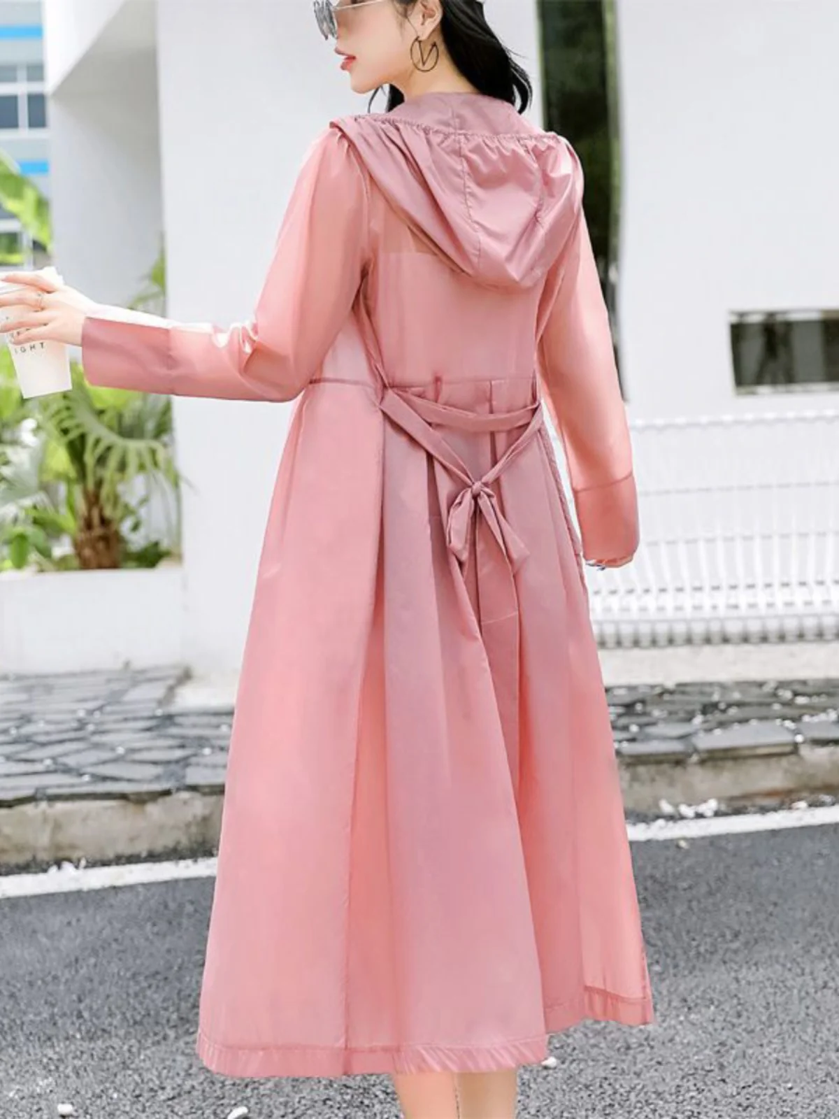 

Women's Mid-Length Ultra-Thin Breathable Outdoor Sun-Protective Clothing Summer New Korean Style Fashionable Windbreaker