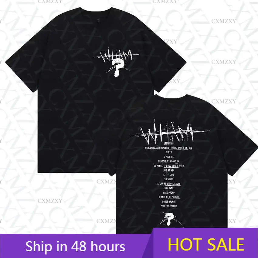 

Rapper Lil Baby Wham World Tour 2025 Print T Shirts Men Women High Quality Fashion Cotton T-shirt Retro Hip Hop Oversized Tshirt