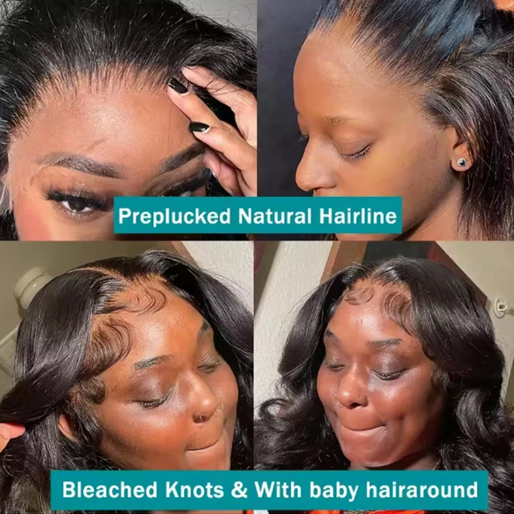 180% الكثافة الجسم موجة 13x6 Hd الدانتيل الباروكة الأمامية شعر الإنسان 13x4 Hd قبل قطعها الدانتيل الباروكات للنساء 360 كامل الدانتيل الجبهة خصلات الشعر المستعار