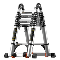 Multifunctional aluminum alloy telescopic ladder herringbone ladder bamboo ladder folding elevator stair ladder