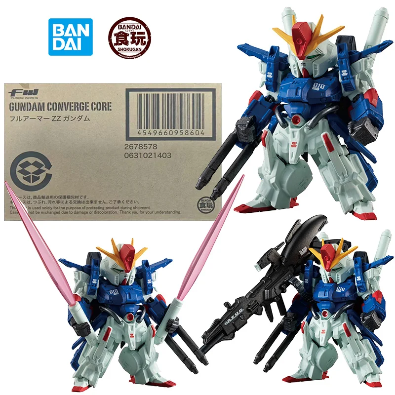 

Игрушка-Конфета Bandai, FW Gundam, сплошной сердечник, Полная броня, ZZ Gundam, 7 см, оригинальная аниме-фигурка, модель, игрушка