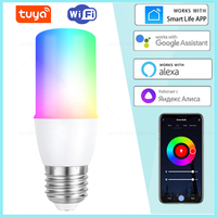 RGBCW Tuya Smart Wifi T37 E27 5W LED Light Bulb Life APP Control with Yandex Alice Google Home Alexa Collaboration 110V 220V