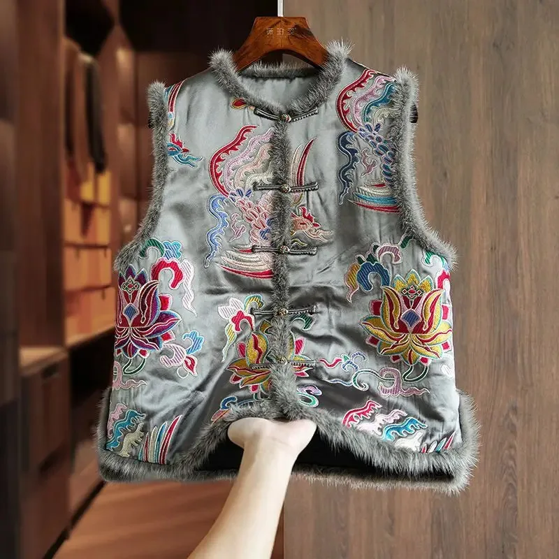 جديد M-3XL المرأة الصينية التقليدية خمر سترة أنيقة زهرة التطريز القطن الكتان القمم الشرقية تانغ دعوى AKLITGFHCX2025 #6
