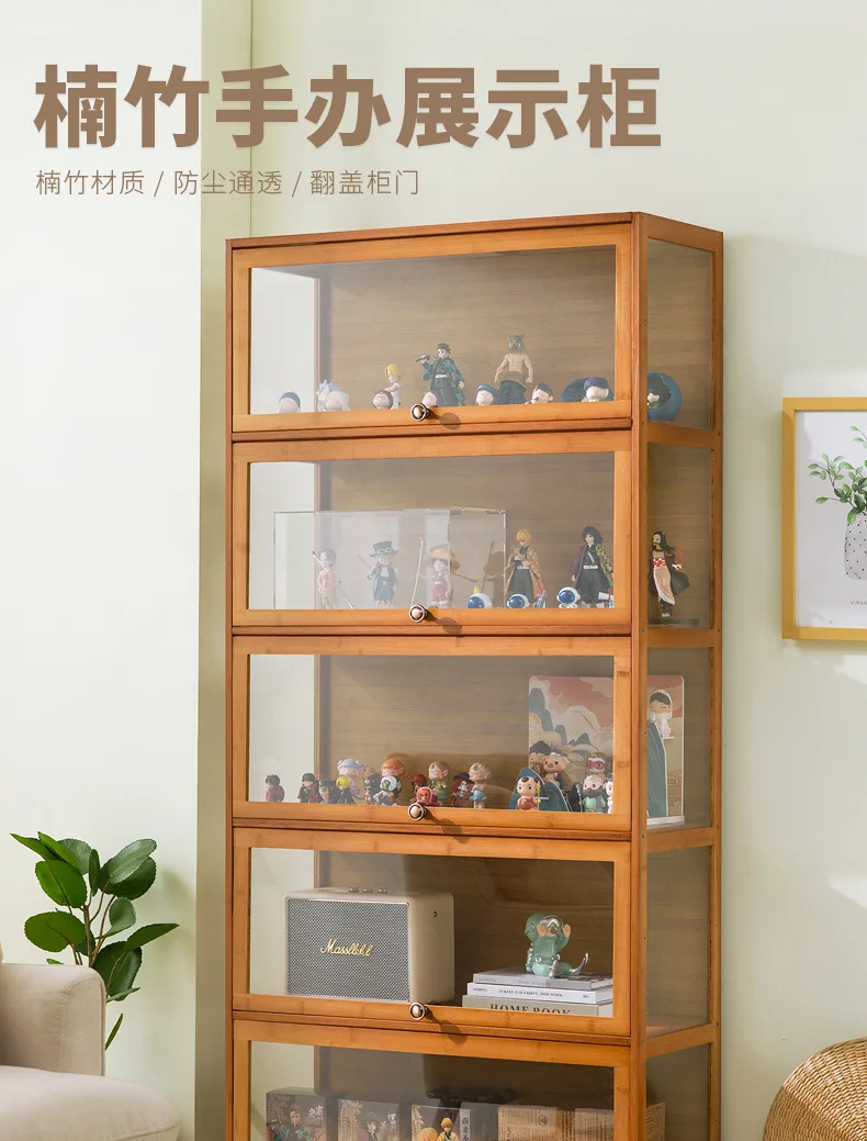 خزانة عرض لتخزين الشكل، نموذج لعبة ليغو، صندوق أعمى من الأكريليك الشفاف المقلد، رف عرض مقاوم للغبار، خزانة كتب #6