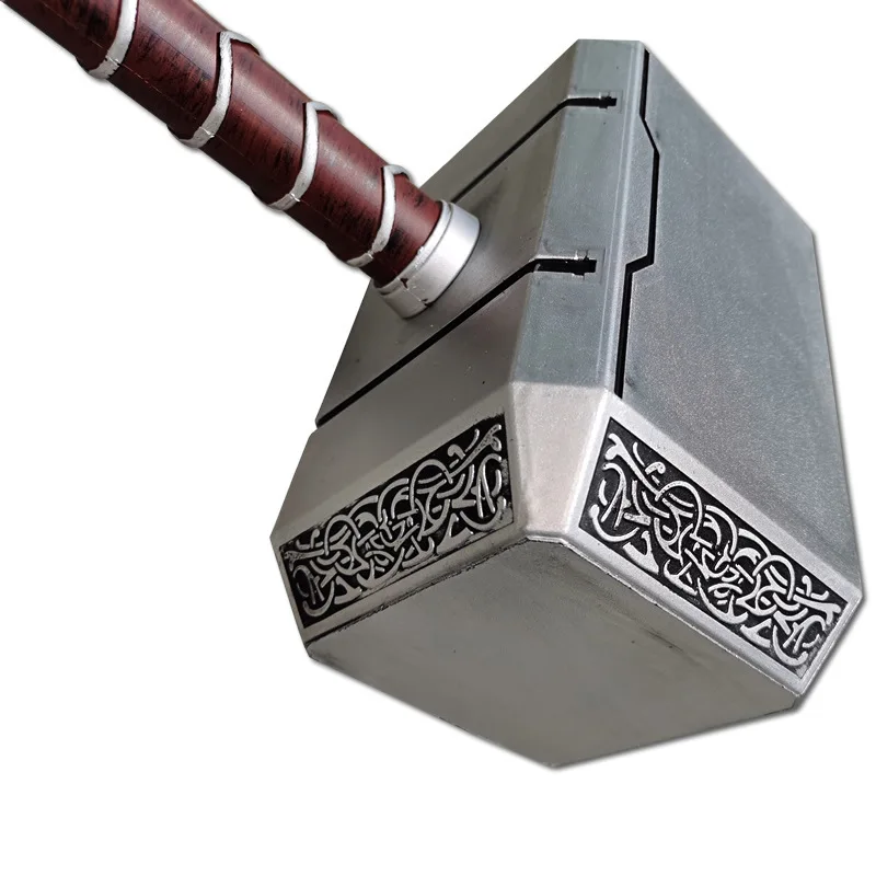 1:1 Real Size Pure Metal Made Thor Hammer Marvel Props Mjolnir Thor Hammer Hot selling in 2024