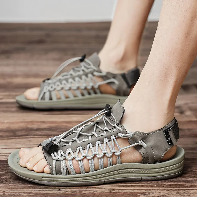 

Men's charms Sandals Summer New Casual Shoes Fashion Trend Beach shoes Women's flat sandals on offer summer 2025 male slippers