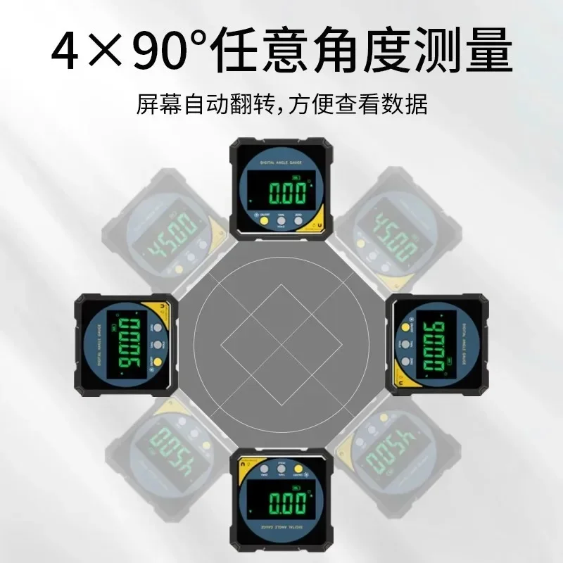 Cross-border e-commerce digital display inclinometer box portable high-precision angle measuring instrument level measuring