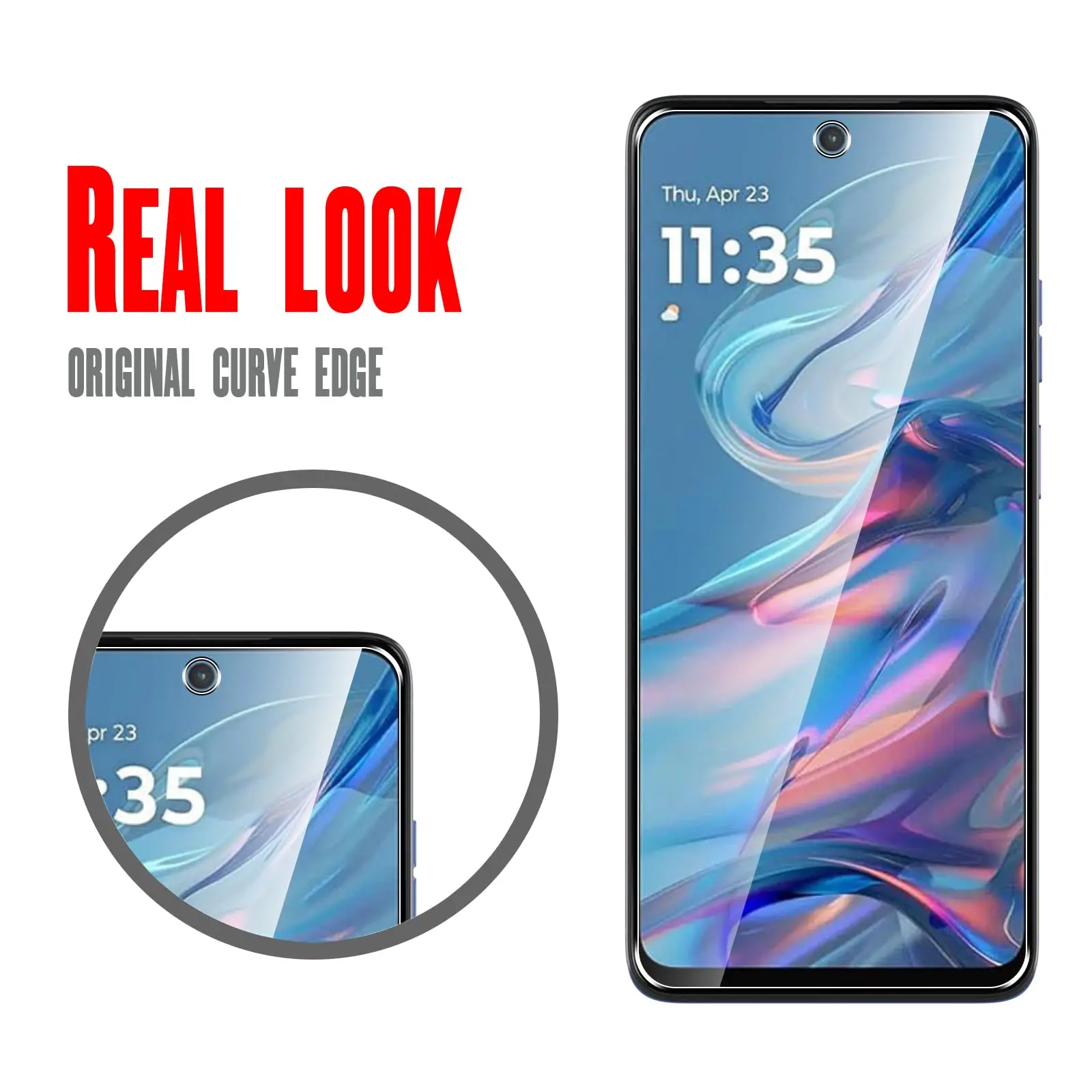 Screen Protector For Moto G75 5G Motorola 6.78 inch, Tempered Glass HD Crystal  mica 9H Anti Scratch Case Friendly High Aluminum