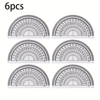 3/6Pcs Transparent 180° ° Protractor Set - High-Precision Measuring Tool for Students & Professionals