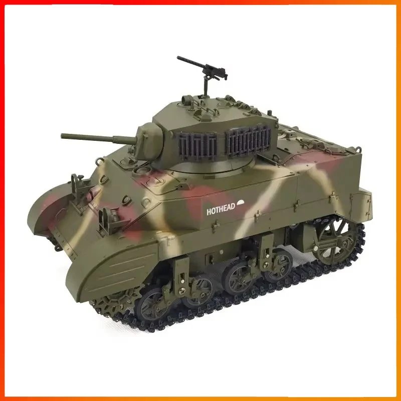 New Warehouse Soldier US Stuart M5A1 RC Tank Military Simulation Tank Model Assembly G2080 Toy Adult Boy Toy  COOLBANK MODEL