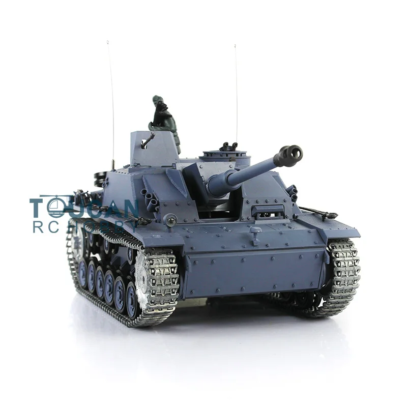 Heng Long 1/16 Scale Remote Control RC Tank 7.0 Customized Stug III 3868 Metal Tracks Wheels Model Toys For Boys TH17423-SMT5