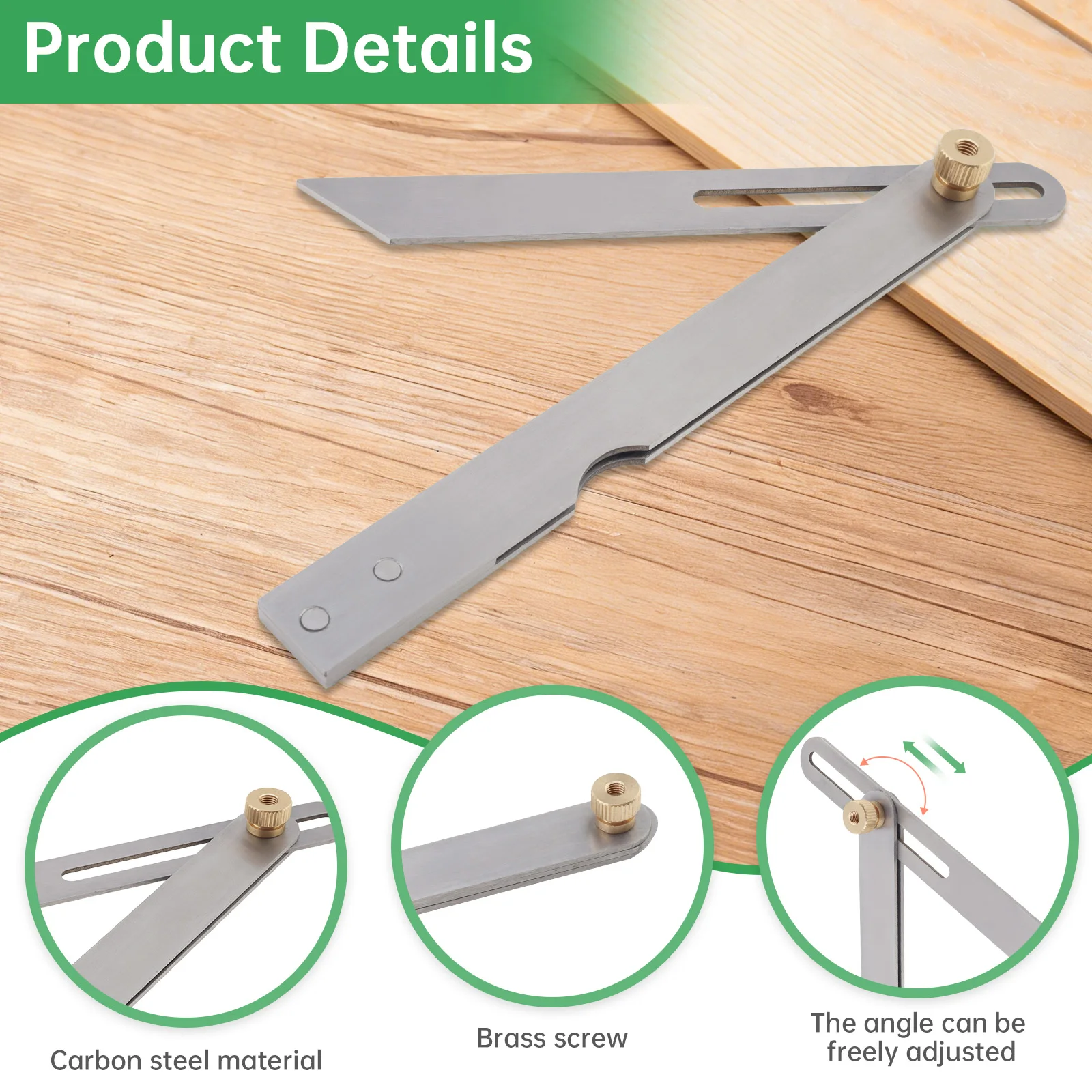 Carbon Steel Angle Rulers Protractor 6 10 inch Sliding T Bevel Marking Gauge Measuring Tool Carpenter Bevels Angle Finder