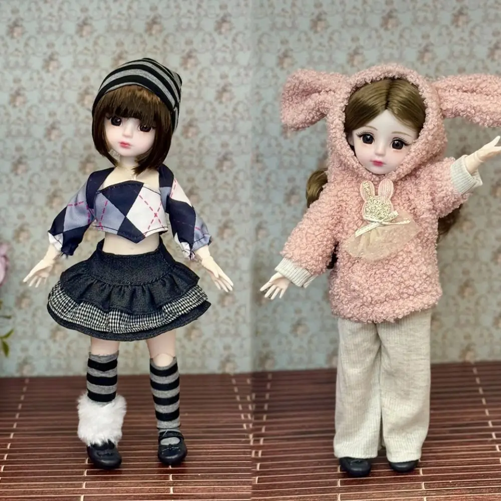 

Hinged Doll With Clothes 30cm BJD Doll 3D Eyes 1/6 BJD Removable Joints Doll Dress Up Removable Joints 1/6 Bjd Dolls Kids Toy