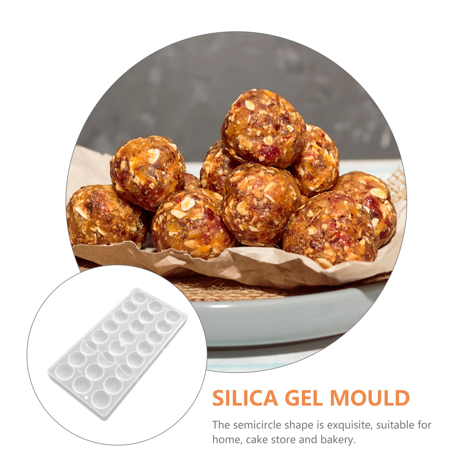 

Polka Dot Chocolate Mold Semicircle Shape Plastic Tool For Cake Dessert Making Diy Fondant Silicone Mold Home Bakeware