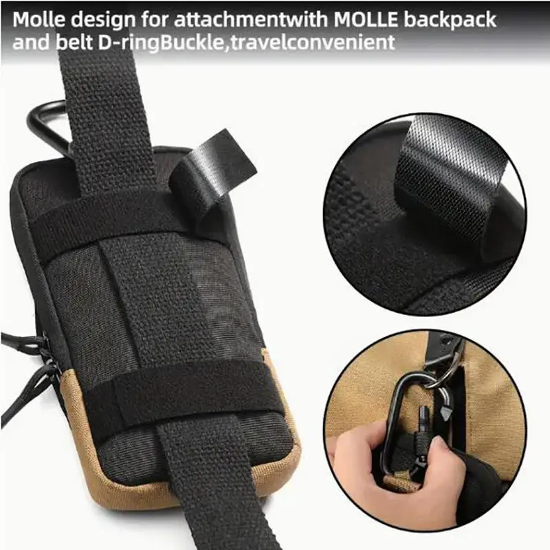 

Tactical Multi-Function Shoulder Strap Bag - Geariking Sports Waist Pack With Phone Pocket For Outdoor Hiking Travel Essentials