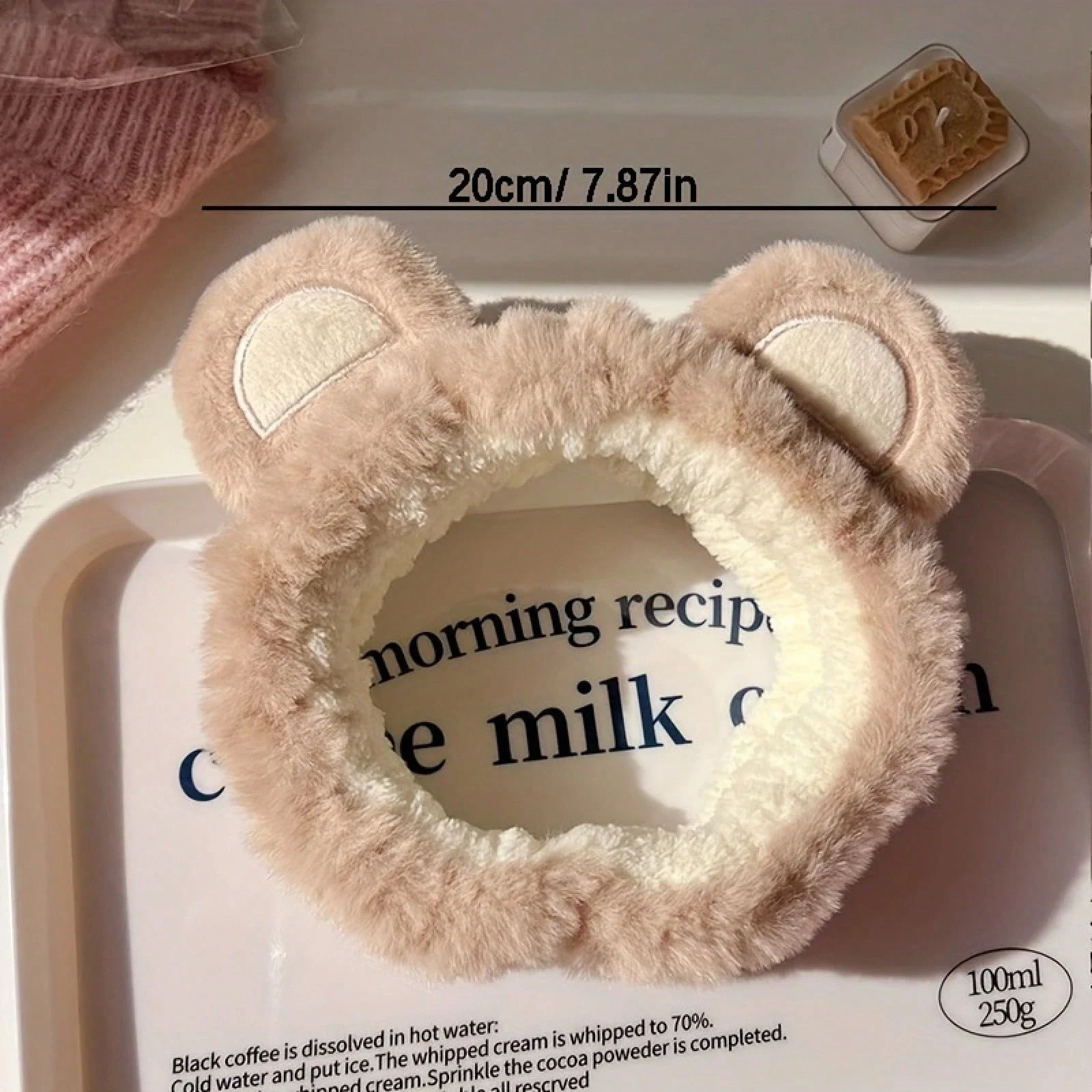 

Набор из трех предметов: повязки для умывания и повязки на запястья с милыми повязками в виде медвежат и аксессуарами для волос.