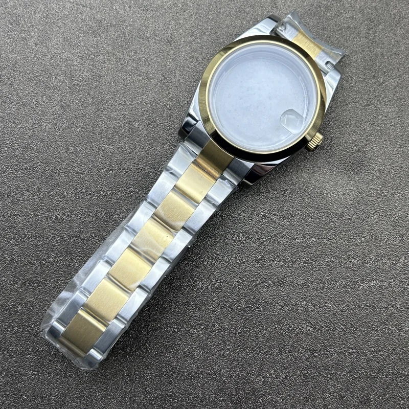 Modified Accessories 36/39MMfor Oyster Perpetual Stainless Steel Case Strap Set for NH35/36 Movement Sapphire