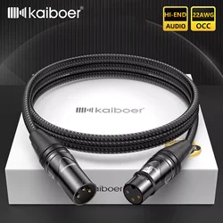 Kaiboer OCC XLR Cable Male To Female XLR Balance Audio Cable HiFi Microphone Cord for Amplifier Mixier Speaker Camera Etc