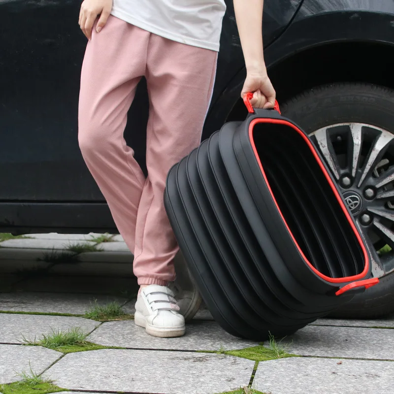 

Multifunctional vehicle interior foldable vehicle retractable bucket car storage supplies