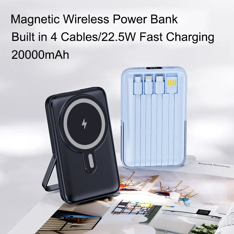 

Magsafe Power Bank 20000mAh Wireless Charge Portable Fast Charging External Battery Charger Powerbank for iPhone 15 14 13 Xiaomi