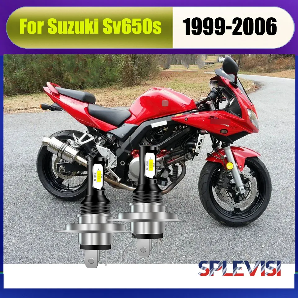 

H4 9003 LED 6000K Whtie Headlight - will not cause glare to oncoming drivers For Suzuki Sv650s 1999 2000 2001 2002 2003-2006