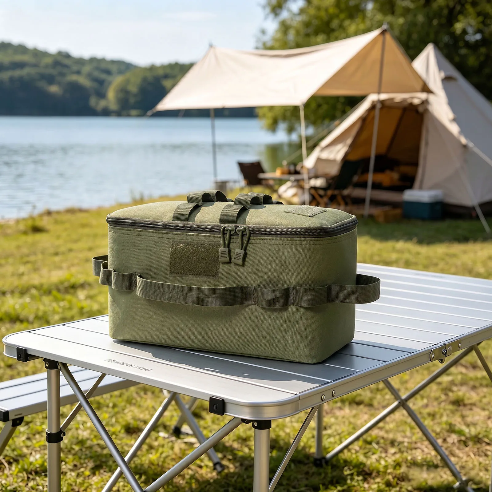 Bolsa de Almacenamiento para Camping, Anticolisión, Multifuncional, Bolsa Táctica de Transporte, Bolsa para Herramientas y Clavos de Tierra, Bolsa a Prueba de Golpes para Utensilios de Cocina