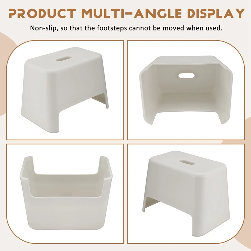 ABUP-Rutschfester Hocker, Kunststoffhocker, Badezimmer-Fußbadhocker, langlebiger und unzerbrechlicher Badhocker