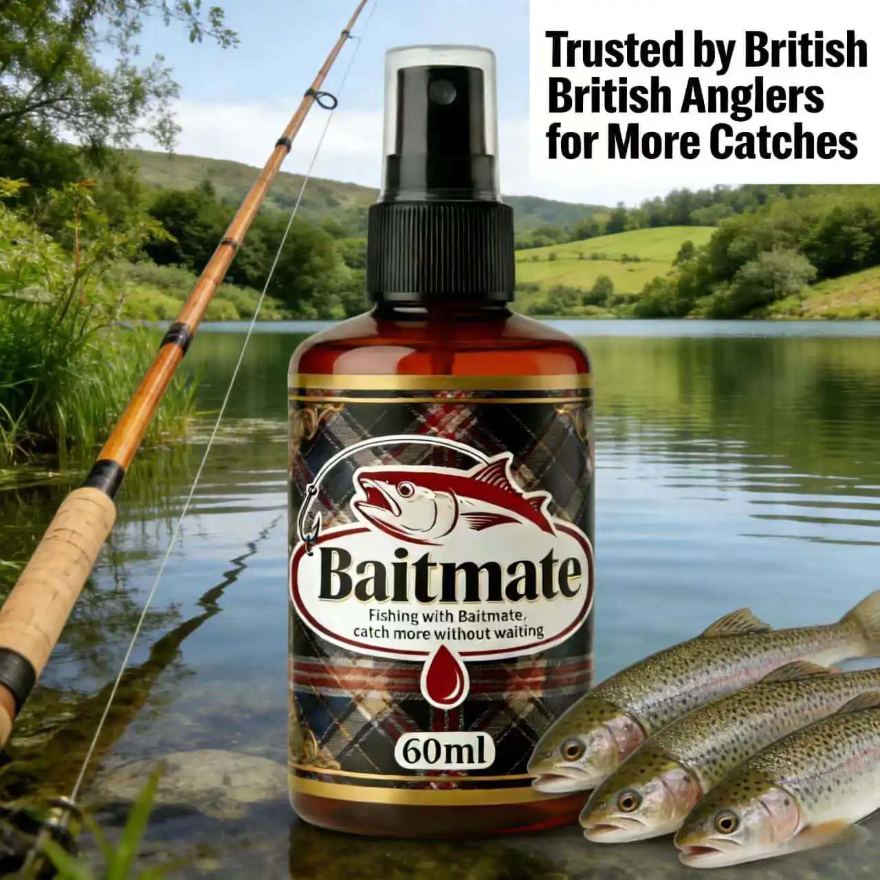 Nuevo Spray de Cebo para Pesca Baitmate Premium 2026 - Atractivo Líquido para Peces de 60 ml, Confiable entre Pescadores para Mayor Cantidad de Capturas y Menos Tiempo de Espera