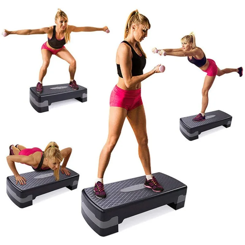 Aerobic Step Platform Trainer Adjustable Sports Fitness Exercise Stepper Non-slip Surface