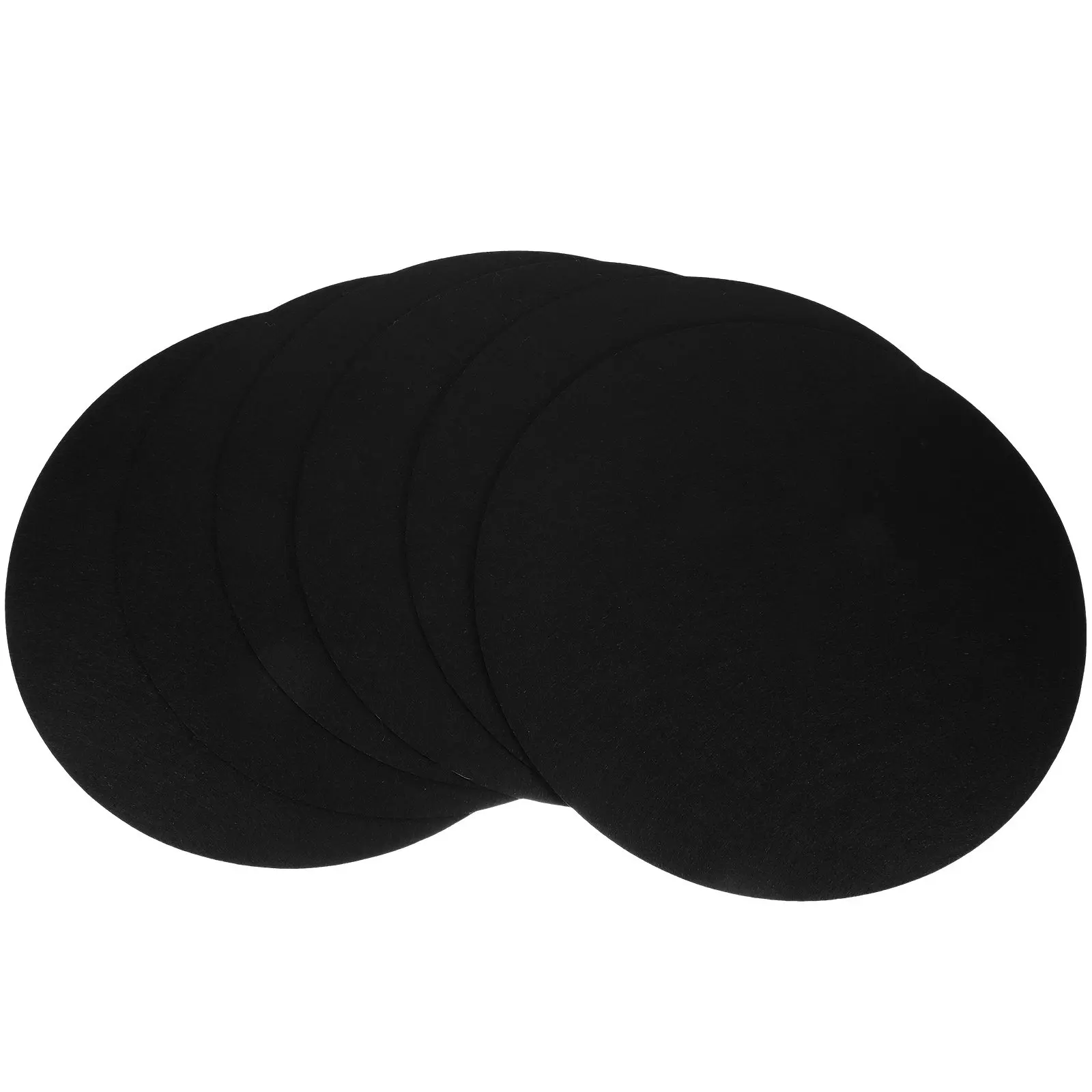 6Pcs Premium Felt Platter Mats for Vinyl Record Players Turntable Pad Anti-Vibration Anti-Skid Protective Record Protection