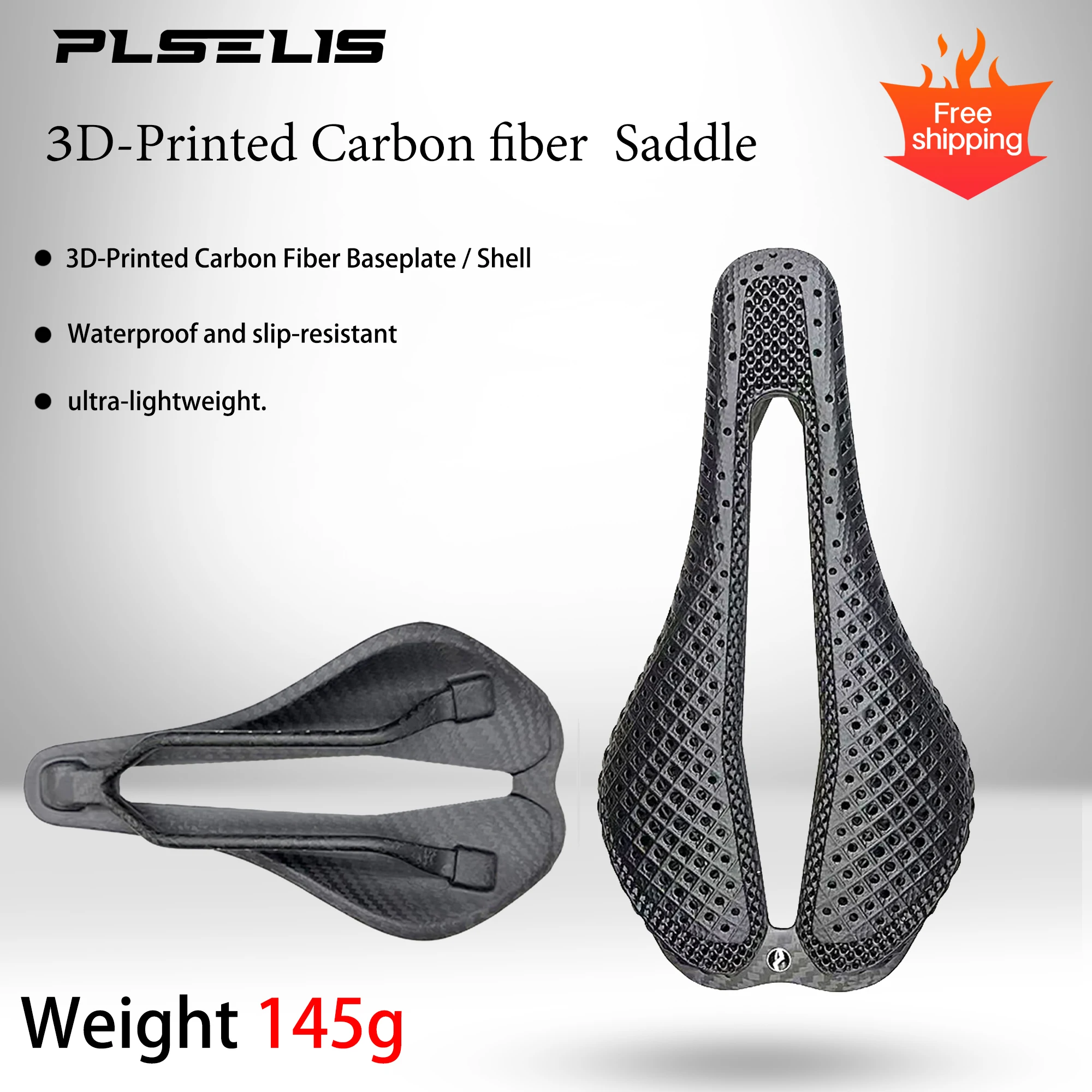 

Седло PLSELIS Road Racing 150 г с 3D-принтом и полостью из углеродного волокна, водонепроницаемое, с ручкой, максимальная производительность.