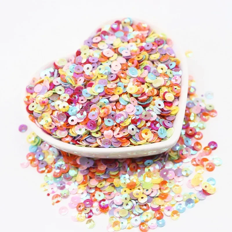 Cup Sequin 4mm 5mm 6mm PVC Cup Round Loose Sequins Paillettes Sewing Wedding Crafts Women Garments Accessories Lentejuelas