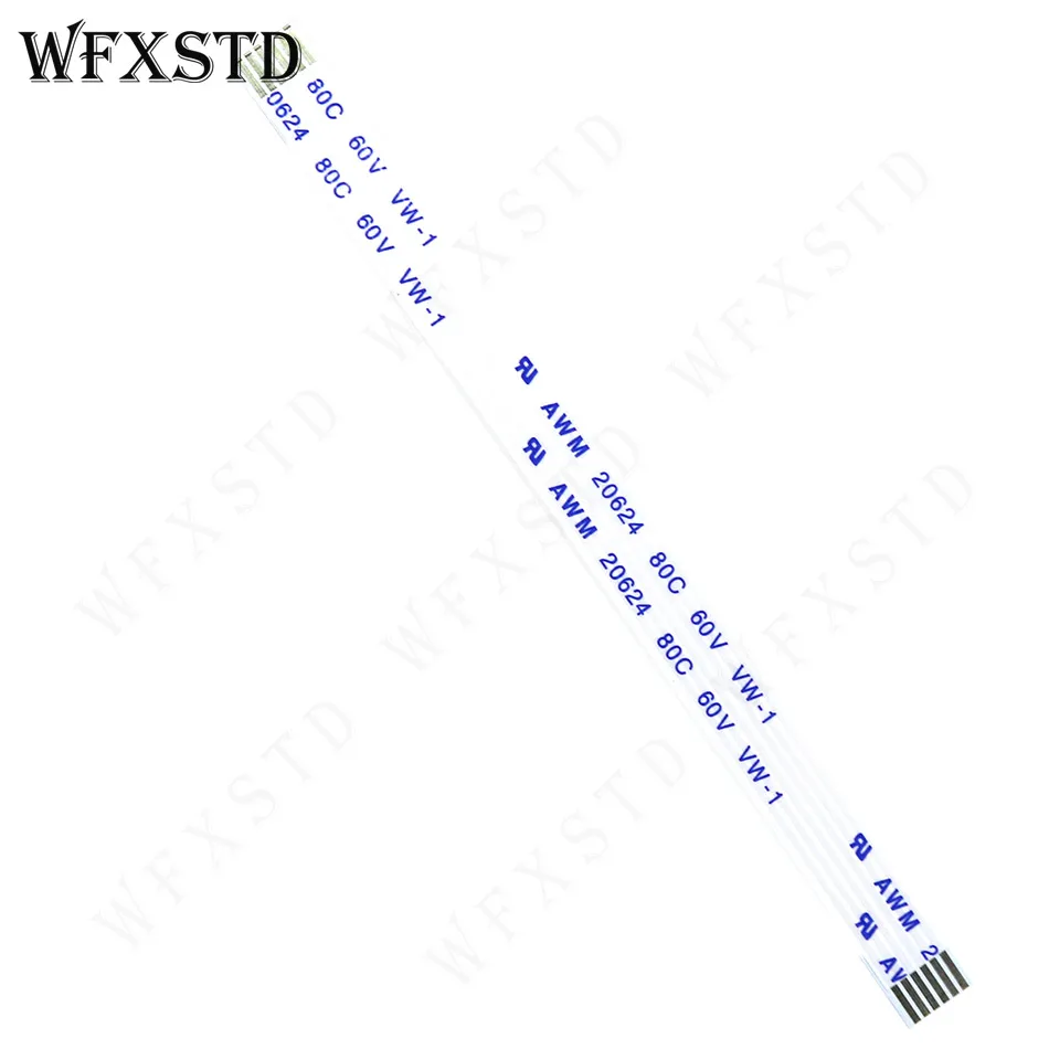 6pins 7mm 10cm Type A New Flex cable AWM 20624 80C 60V VW-1 E118077 or E129545 or Other 2896 Same Side Copper Contact