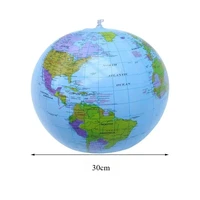 Inflatable Earth Globe Easy to Read Geography 30cm Globe Map Beach Ball for School Children Learning Playing Teacher Adult Kids 3