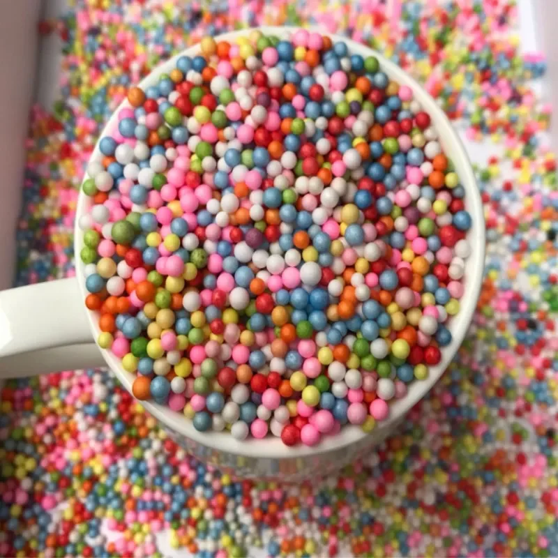 1 pacote 10g limpar bolha balão de enchimento de espuma poliestireno isopor bolas garrafa diy lama de neve partículas acessórios minúsculos grânulos de espuma