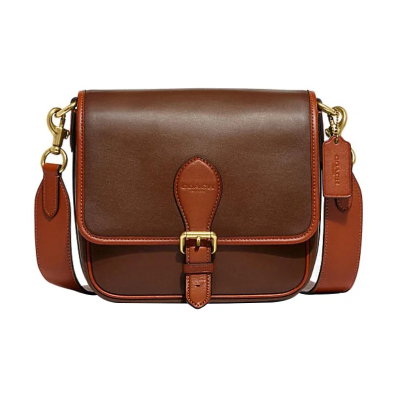 COACH Frankie Cow Leather Shoulder Bag, Crossbody Bag Small Women's Brown CH768-VIB